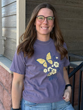 Load image into Gallery viewer, Butterfly and Floral Graphic Tee
