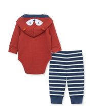 Load image into Gallery viewer, Little Me Fox Stripe Bodysuit Pant