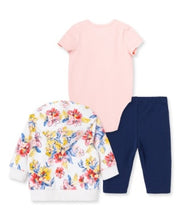Load image into Gallery viewer, Little Me Floral 3pc Hoodie Set