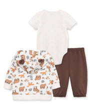 Load image into Gallery viewer, LIttle Me Woodland 3pc Hoodie Set