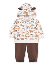 Load image into Gallery viewer, LIttle Me Woodland 3pc Hoodie Set
