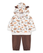 Load image into Gallery viewer, LIttle Me Woodland 3pc Hoodie Set