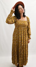 Load image into Gallery viewer, Floral Dress In Hot Mustard
