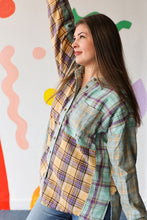 Load image into Gallery viewer, Flannel Shirt In Mint and Yellow
