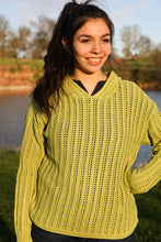 Load image into Gallery viewer, Mesh Sweater In Pear Green
