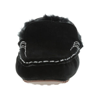 LaMo Women's Callie Suede Moccasin – Cozy Memory Foam Slippers in Black