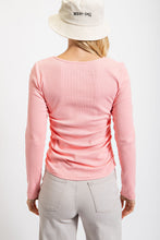 Load image into Gallery viewer, Cotton Candy Rib Knit Fitted Top
