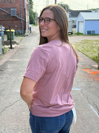 "Feeding Mosquitos Since Birth" Funny Graphic Tee – Soft Heather Mauve