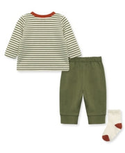 Load image into Gallery viewer, Little Me Striped Jogger Set
