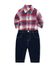 Load image into Gallery viewer, LIttle Me Red Plaid Pant Set
