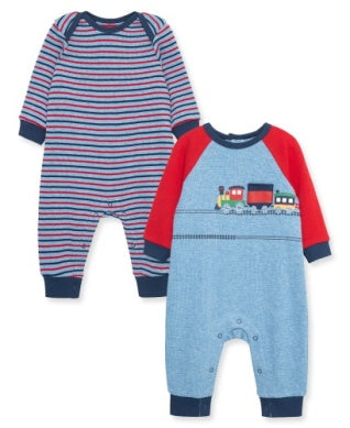 Two children's pajama sets on a white background